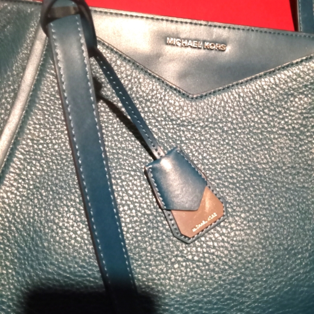 Michael Kors Vintage Blue Leather Shoulder Bag